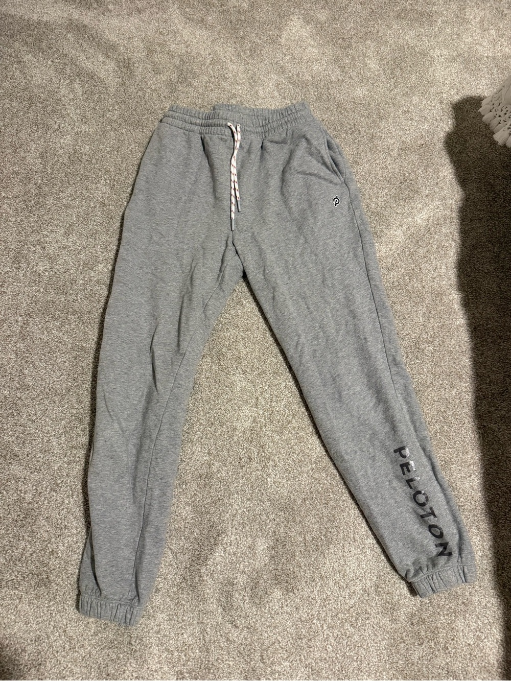 Peloton women’s Heather Gray Joggers with Logo